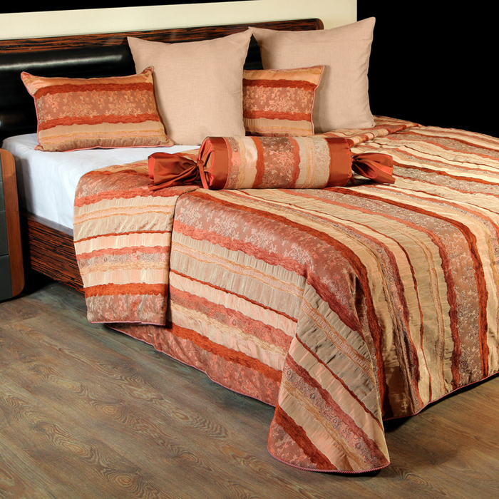 Комплект «Мадрид»: покрывало 250 × 270 см, наволочки 40 × 60 см - 2 шт, бордовый