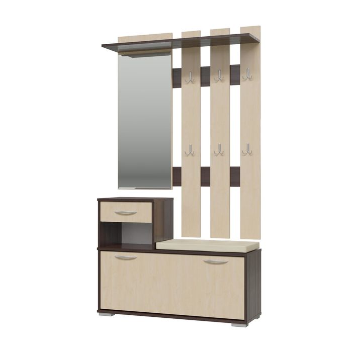 Тумба под обувь ЛИРА Венге/Клен