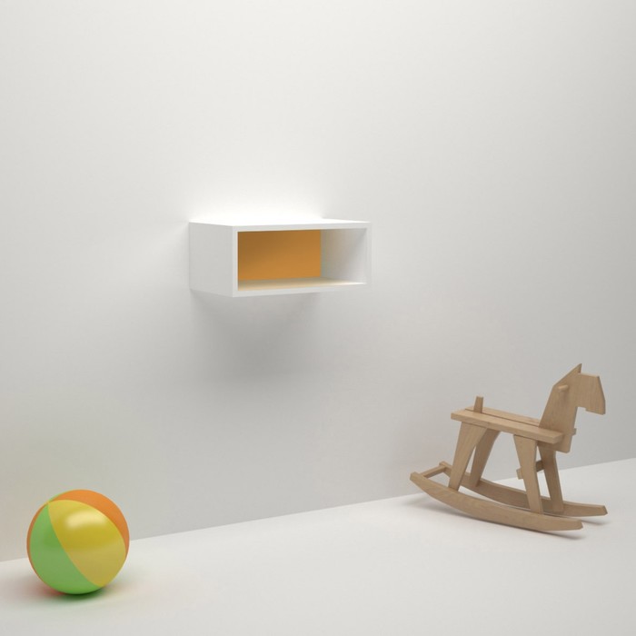 Модуль навесной ДМ-ШН-1-2, 450х192х270 мм, корпус белый, фасад шафран