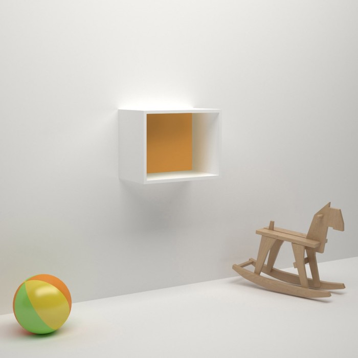 Модуль навесной ДМ-ШН-1-3, 450х350х270 мм, корпус белый, фасад шафран