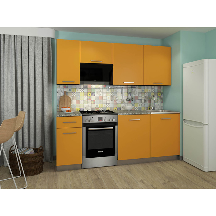 Кухонный Гарнитур София 2, 1900 мм, цвет Венге/Манго