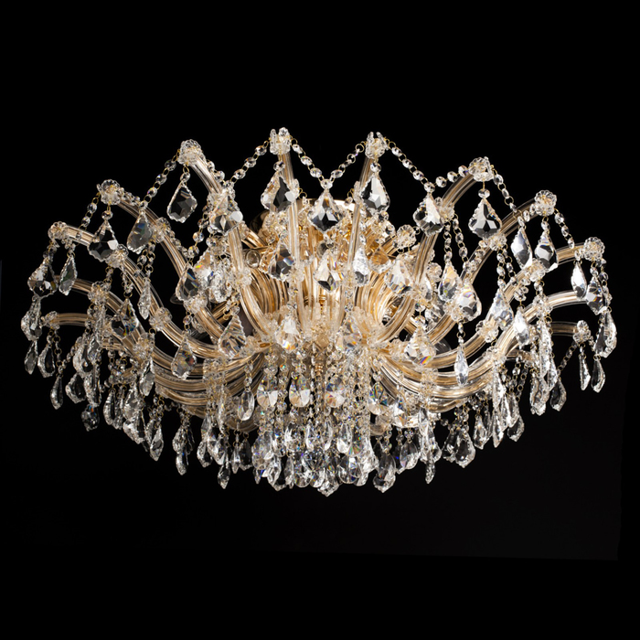 Люстра потолочная "Луиза" 10x60W E14 золото 96x96x42см