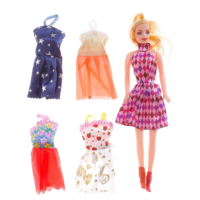 Кукла модель "Оксана" с платьями, МИКС