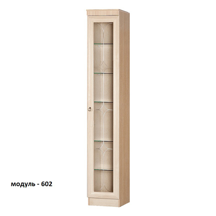 Гостиная "Инна 3", 3200х2248х468 мм, модули 601, 601, 602, 602, 603, денвер светлый