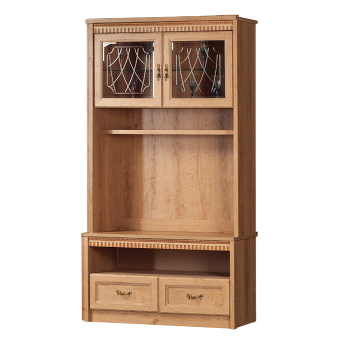 Гостиная "Лючия", 3510х2315х595 мм, модули 190, 185, 187, 185, 189, 182, дуб Ридинг