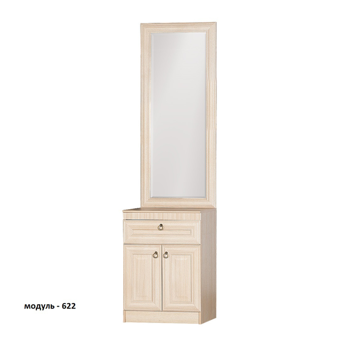 Прихожая "Инна 1", 2598х2248х1970 мм, модули 617, 620, 621, 622, 615, 618, денвер светлый