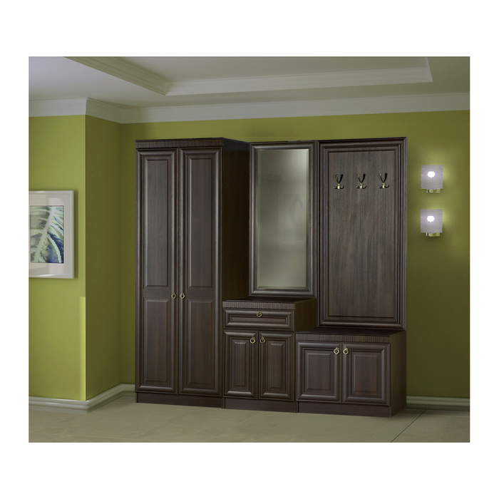 Прихожая "Инна 2", 2200х2248х428 мм, модули 615, 622, 620, денвер темный