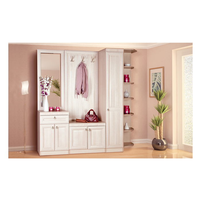 Прихожая "Инна 3", 1800х2248х428 мм, модули 622, 620, 616, 618, денвер светлый