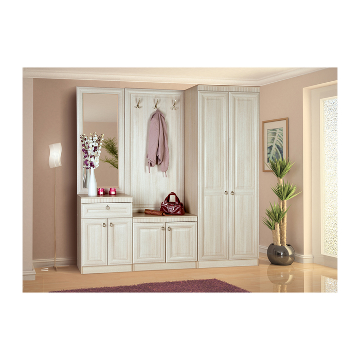 Прихожая "Инна 5", 2200х2248х428 мм, модули 622, 620, 615, денвер светлый