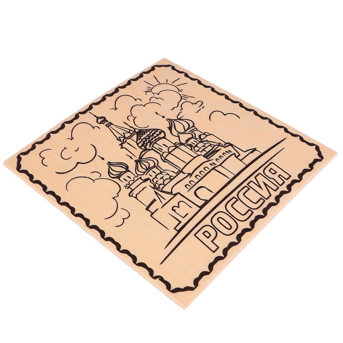 Доска для выжигания "Россия" медведь