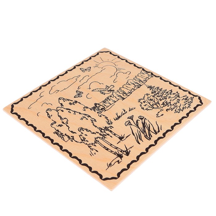 Доска для выжигания "Берёзы"