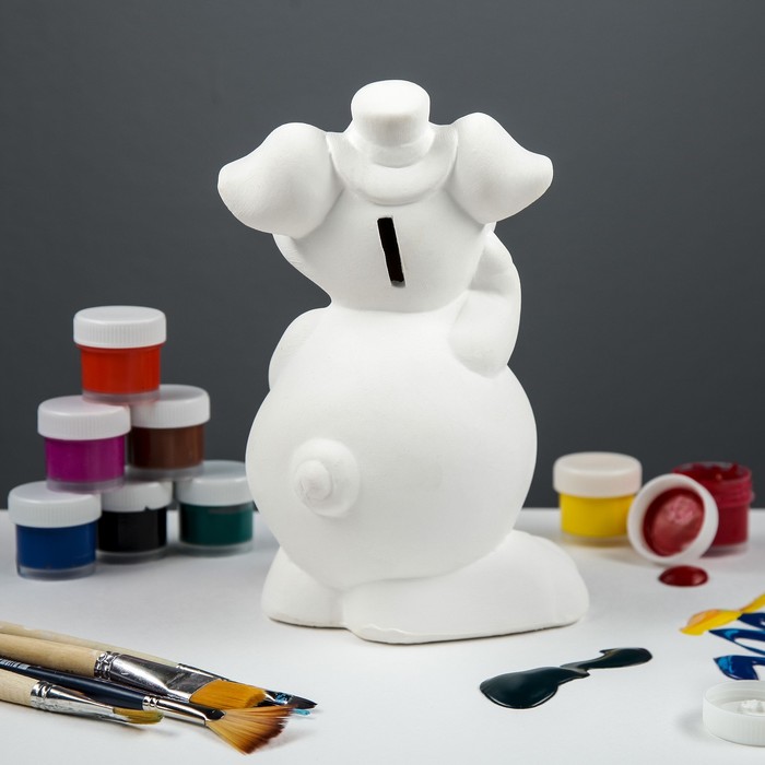 Копилка - раскраска "Свинка с подковой"