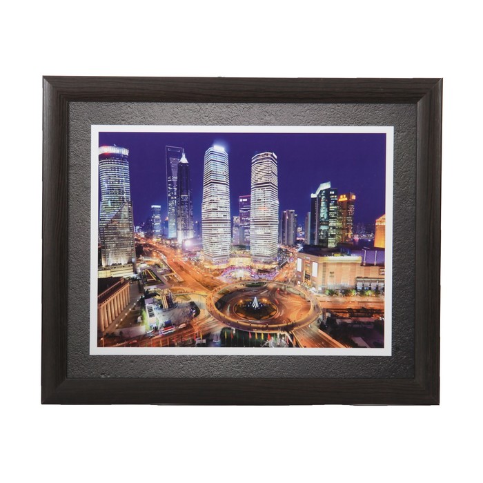 Картина "Вечерний мегополис" 45*55 см МДФ