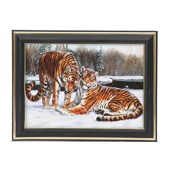 Картина "Нежности хищников" 21*16 см