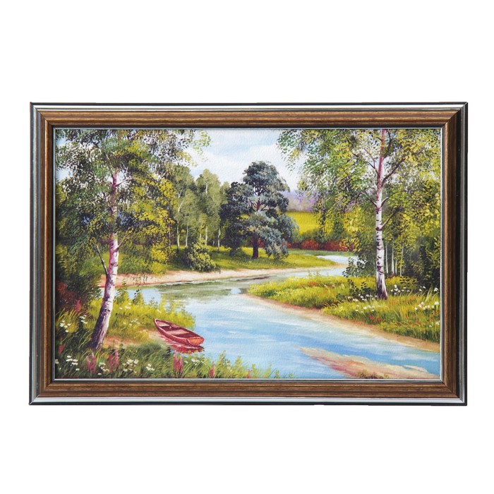 Картина "Лодочка на берегу" 23*33 см