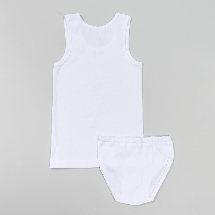 Комплек для мальчика (майка,трусы), рост 128 см, цвет белый 660/1