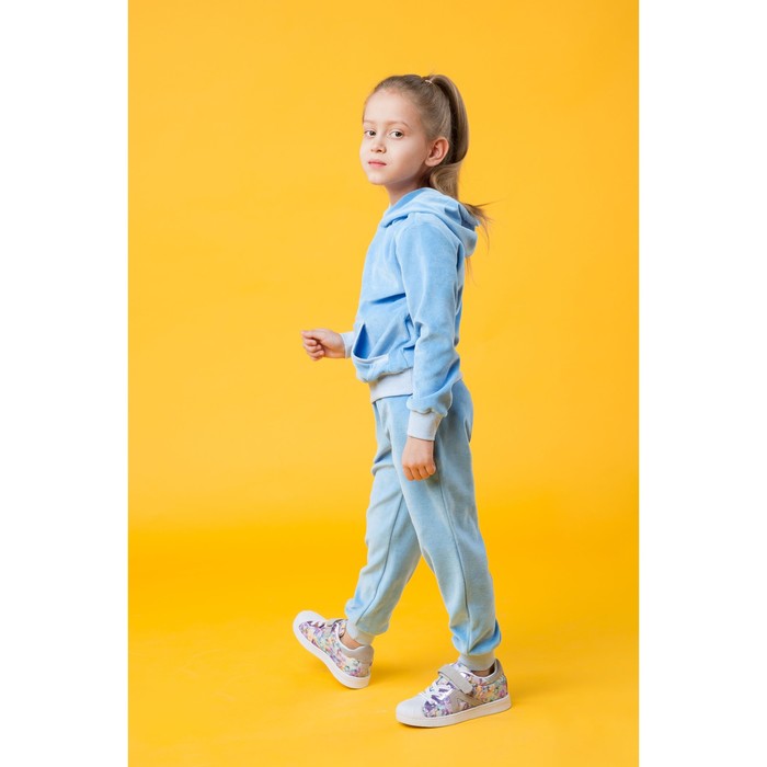 Костюм спортивный для девочки, рост 122 цвет голубой 250
