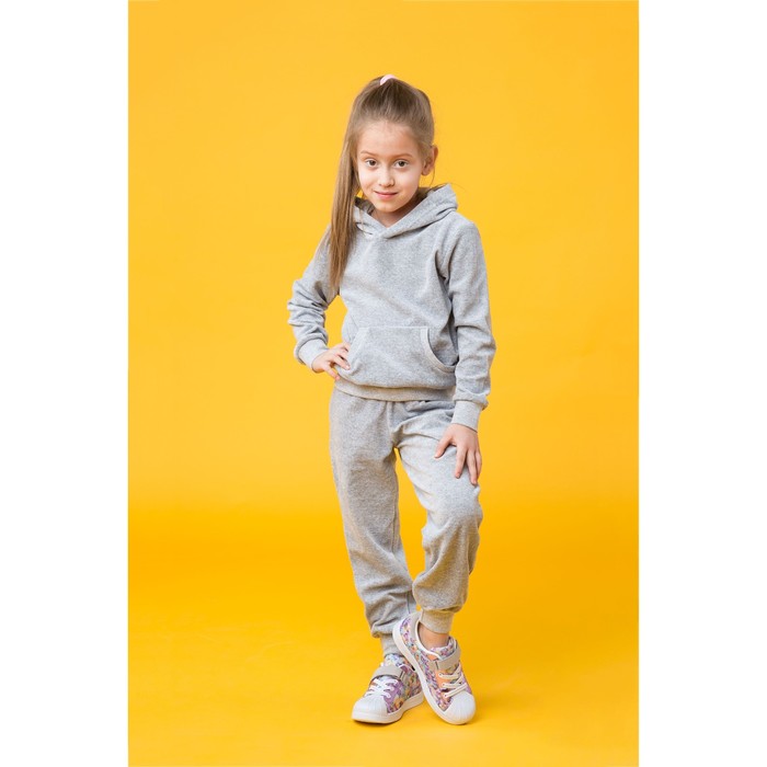 Костюм спортивный для девочки, рост 146 цвет серый 250