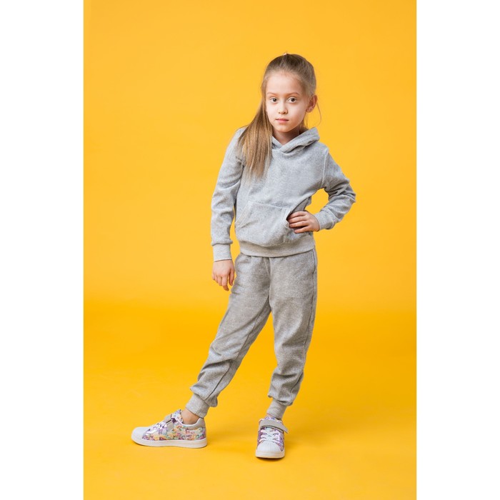 Костюм спортивный для девочки, рост 146 цвет серый 250