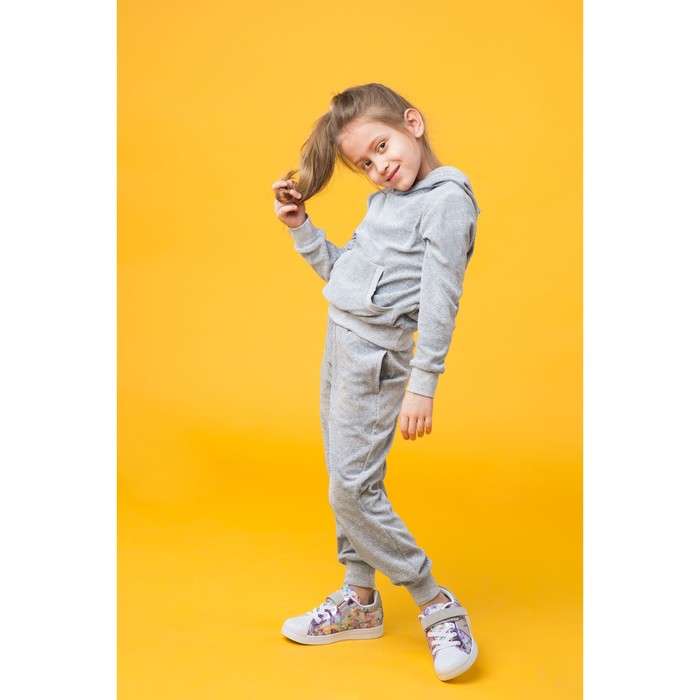Костюм спортивный для девочки, рост 146 цвет серый 250