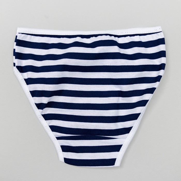 Трусы для девочки, размер 104-110 см (28), цвет микс белый(полоска) 430