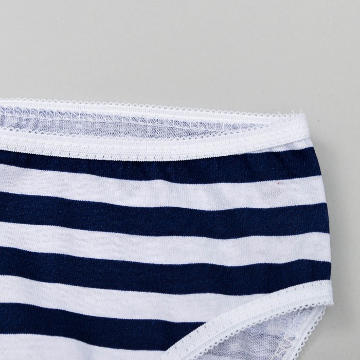 Трусы для девочки, размер 104-110 см (28), цвет микс белый(полоска) 430