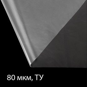 Плёнка полиэтиленовая, толщина 80 мкм, 3 × 10 м, рукав (1,5 м × 2), прозрачная, 1 сорт, Эконом 50 %