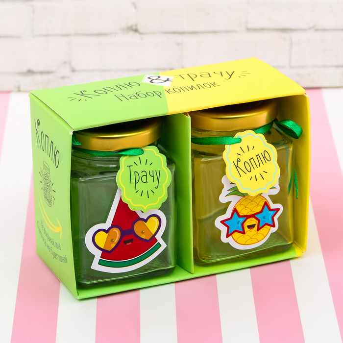 Набор копилок "Фрукты", 2 шт.