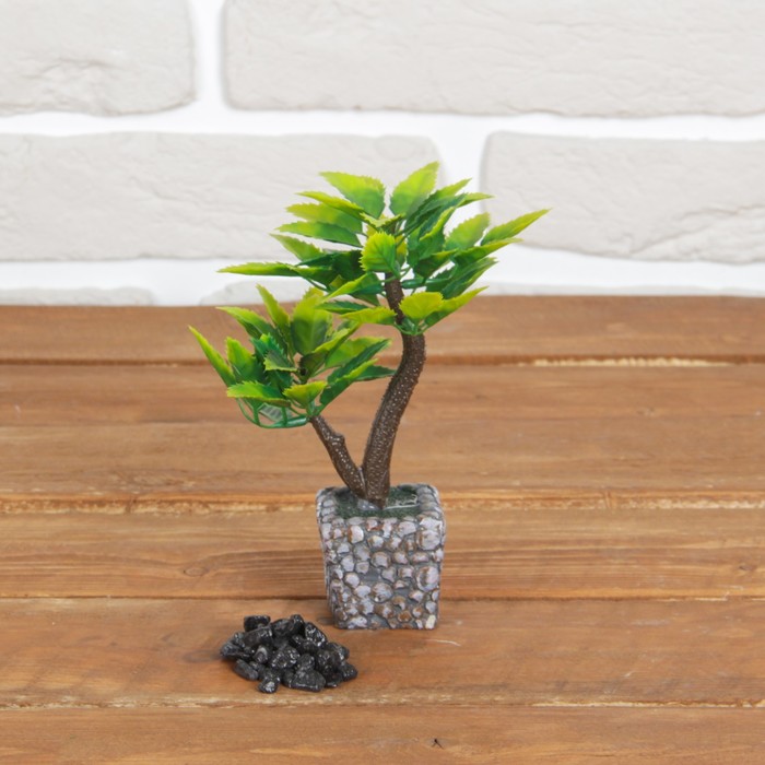 Бонсай в горшке "Листва" 4,5*15 см