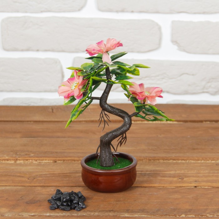 Бонсай "Деревце с цветками и корнями" 7*18 см, микс 7987397