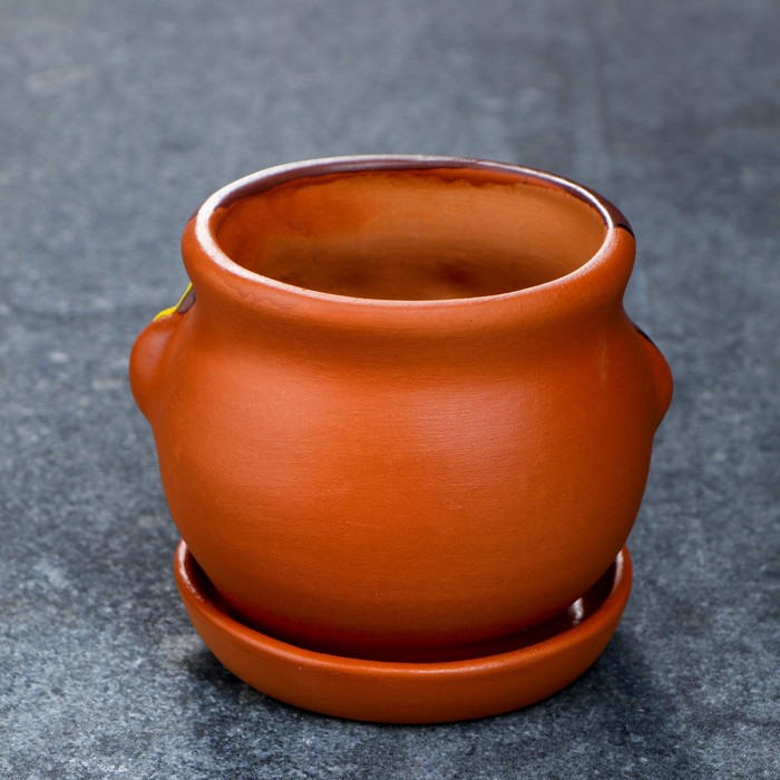 Горшочек керамический" FACE" девочка, 9×8,5 см, МИКС