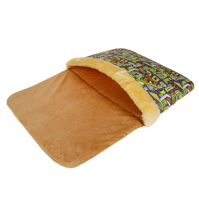 Домик "Конверт", 68 х 46 х 22 см, плюш/мех/плащевка