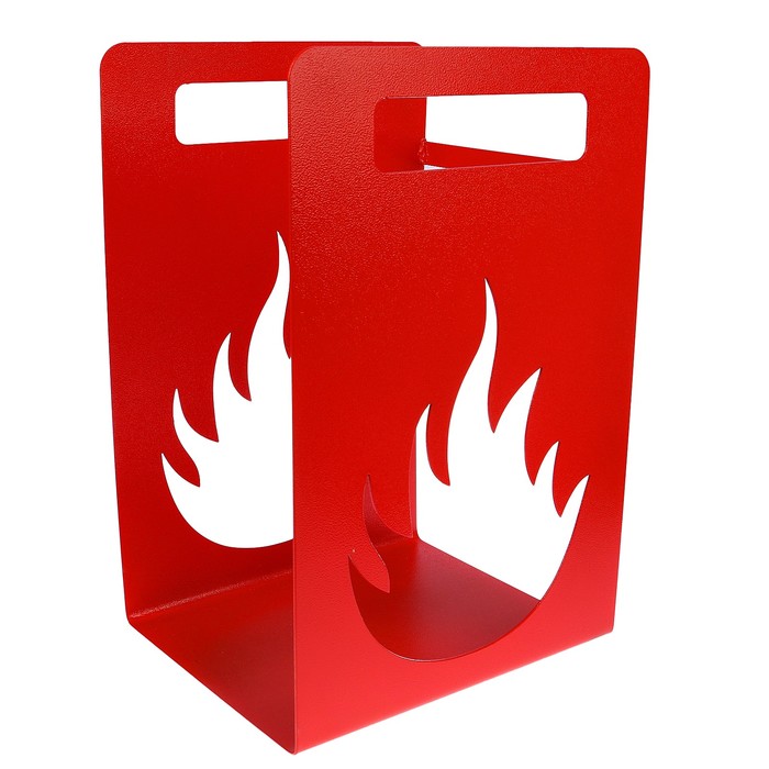 Дровница "Огонь"  Красная