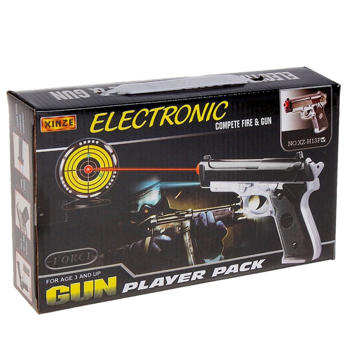 Электронный тир "Стрельба по мишени", световые и звуковые эффекты, работает от батареек