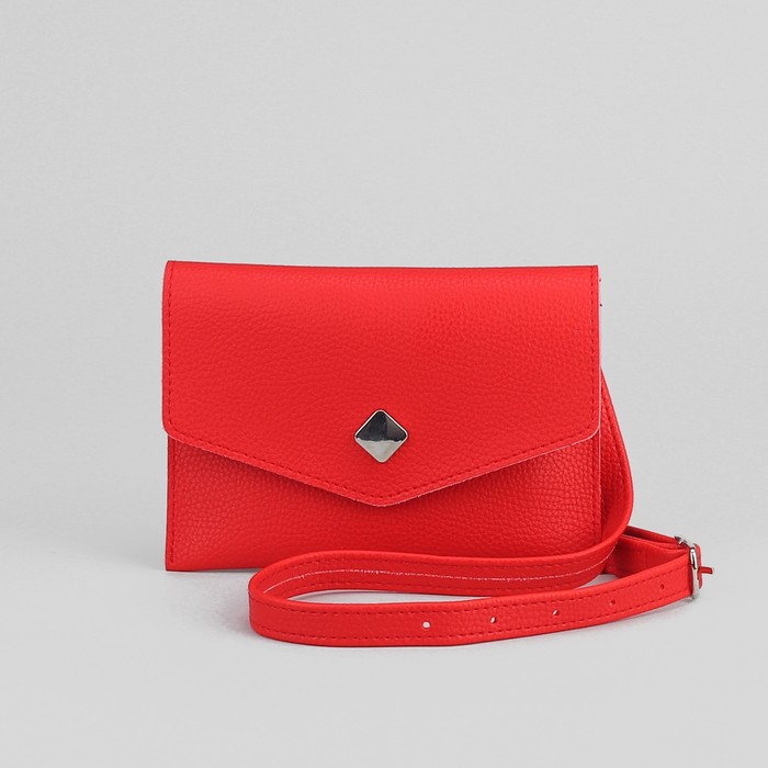 Сумка на пояс, 20*1*14, отдел на клапане, регулируемый ремень, красный