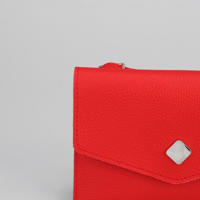 Сумка на пояс, 20*1*14, отдел на клапане, регулируемый ремень, красный
