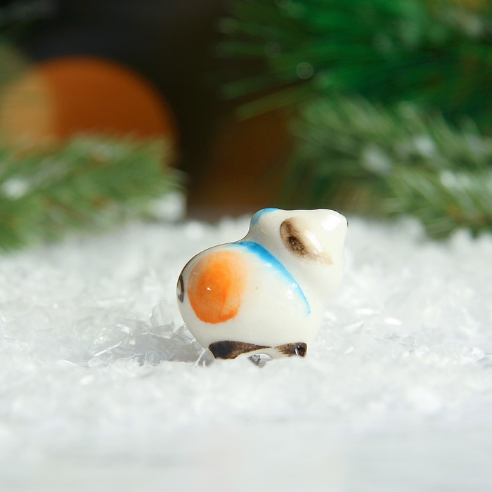 Сувенир «Поросёнок Пупс», 2,5 см, гжель, цвет