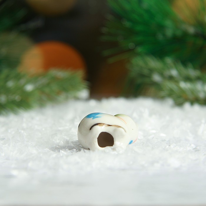 Сувенир «Поросёнок Пупс», 2,5 см, гжель, цвет