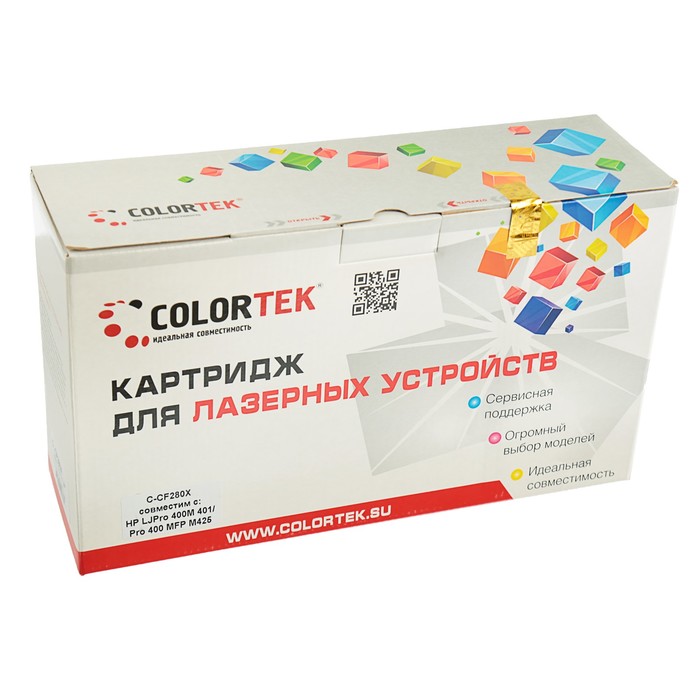 Картридж Colortek HP CF280X, 6900 копий, черный