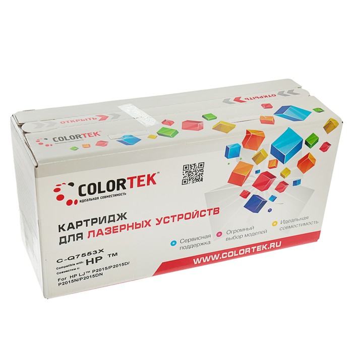 Картридж Colortek HP Q7553X, 7000 копий, черный
