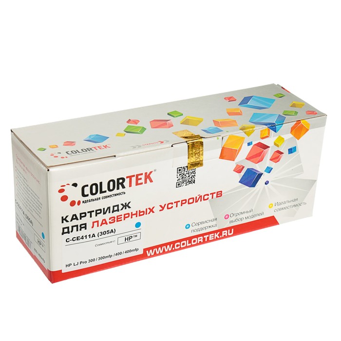 Картридж Colortek HP CE411A (305A), 2600 копий, голубой