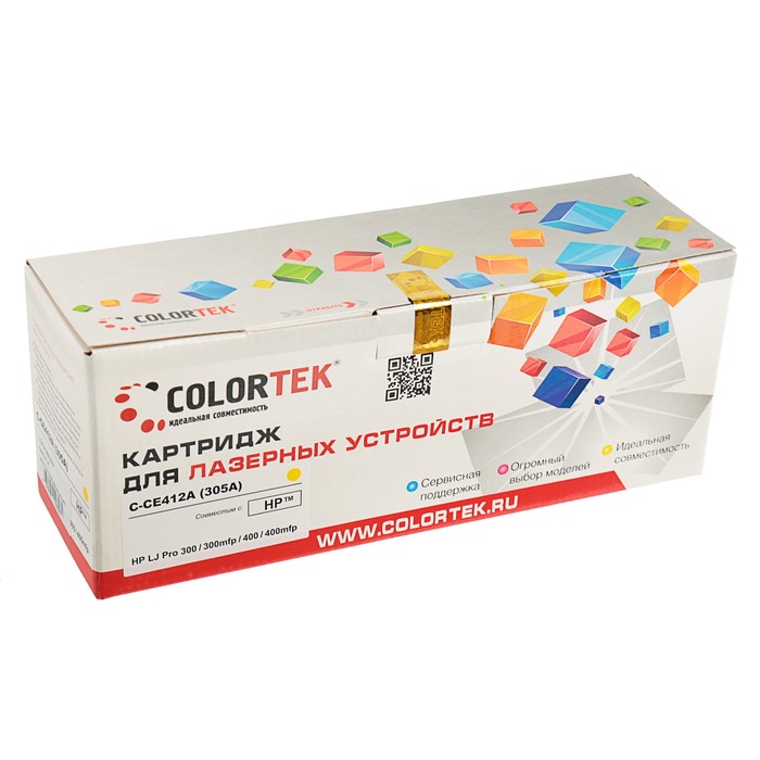 Картридж Colortek HP CE412A (305A), 2600 копий, желтый
