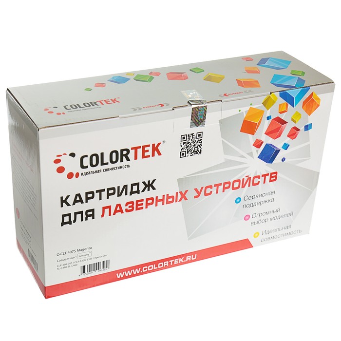 Картридж Colortek Samsung CLT-407S, 1000 копий, пурпурный