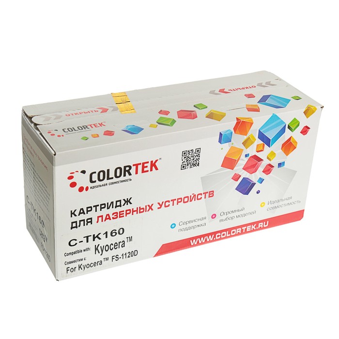 Картридж Colortek Kyocera TK-160, 2500 копий, черный