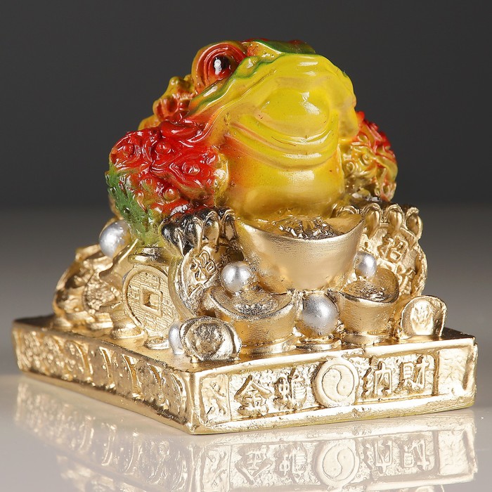 Копилка "Жаба на слитке " средняя 12см