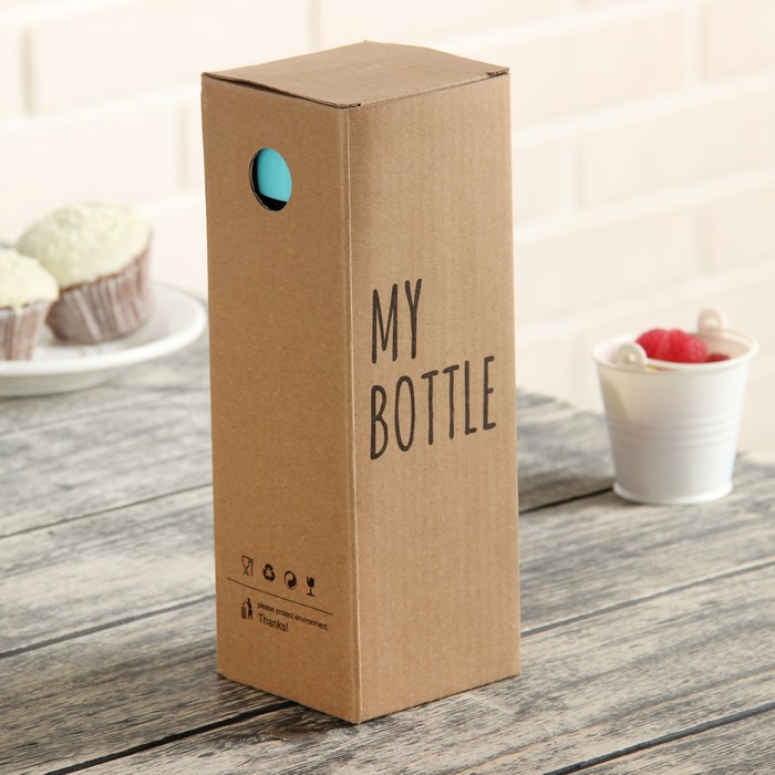 Бутылка 350 мл "Тепло", двойное стекло, цвета МИКС