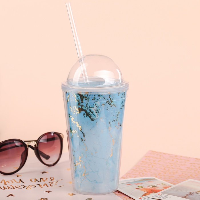 Стакан с трубочкой "Верь в себя", 450 мл