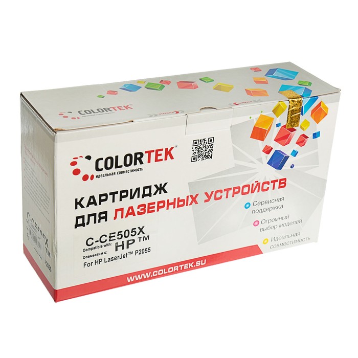 Картридж Colortek HP CE505X, 6500 копий, черный