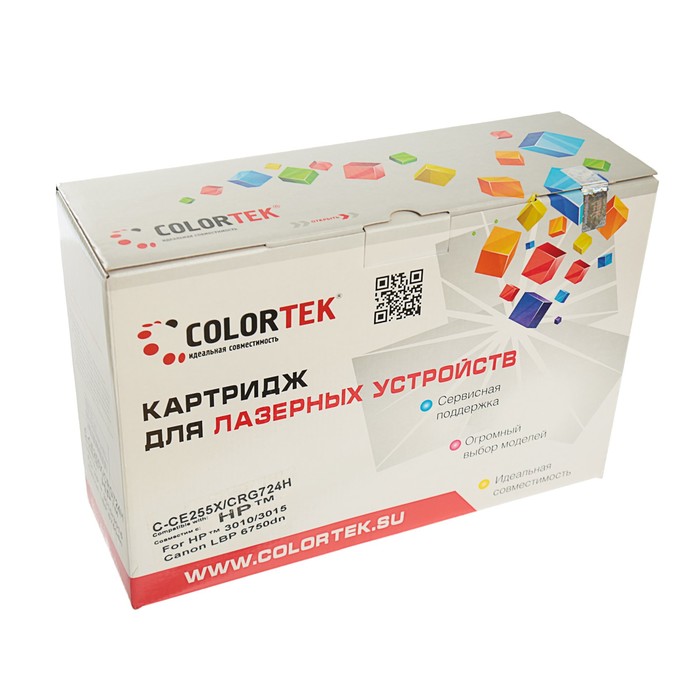 Картридж Colortek HP CE255X / Canon 724H, 12500 копий, черный