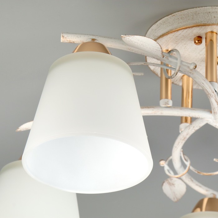 Люстра "Звезда" 5x40Вт E27 белый/золото 54x54x40см